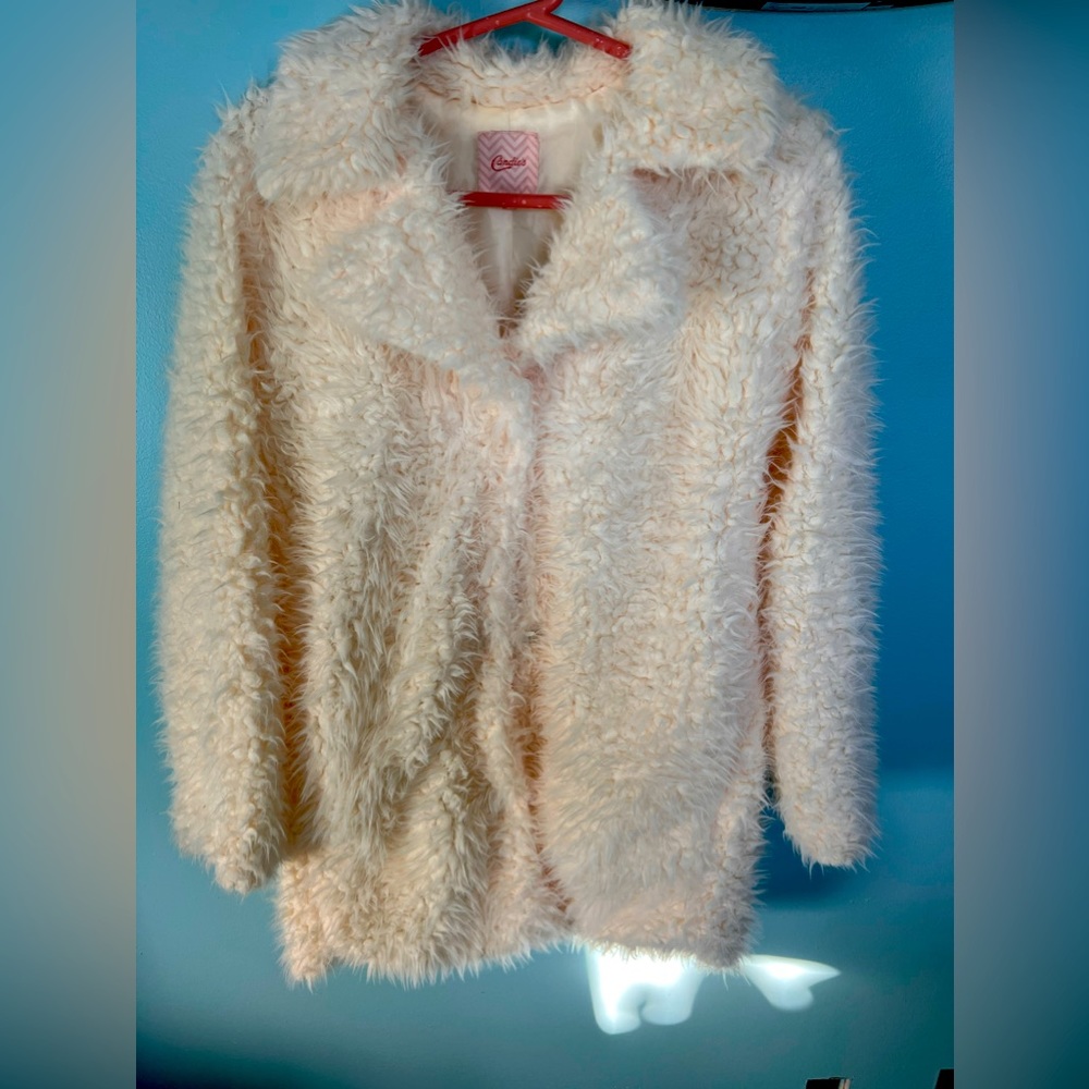 Candies Teddy Bear Cream Coat